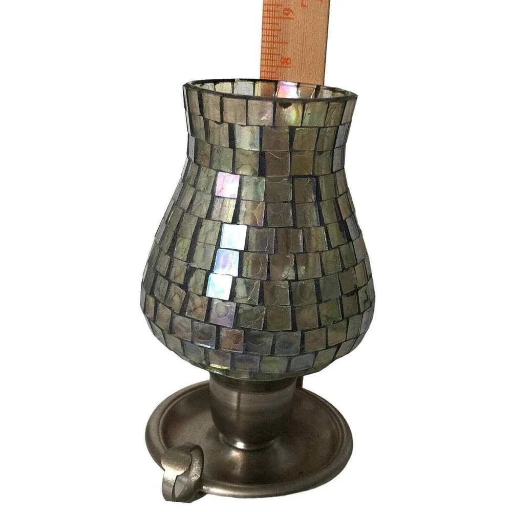 Mosaic Candle Holder‎ Candlestick Holder Vintage Shabby Chic Home Decor Accent